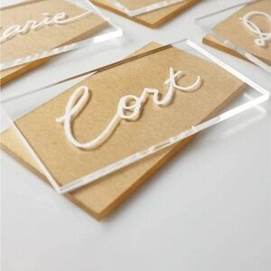 Set of 10 Acrylic Name Placement NWT